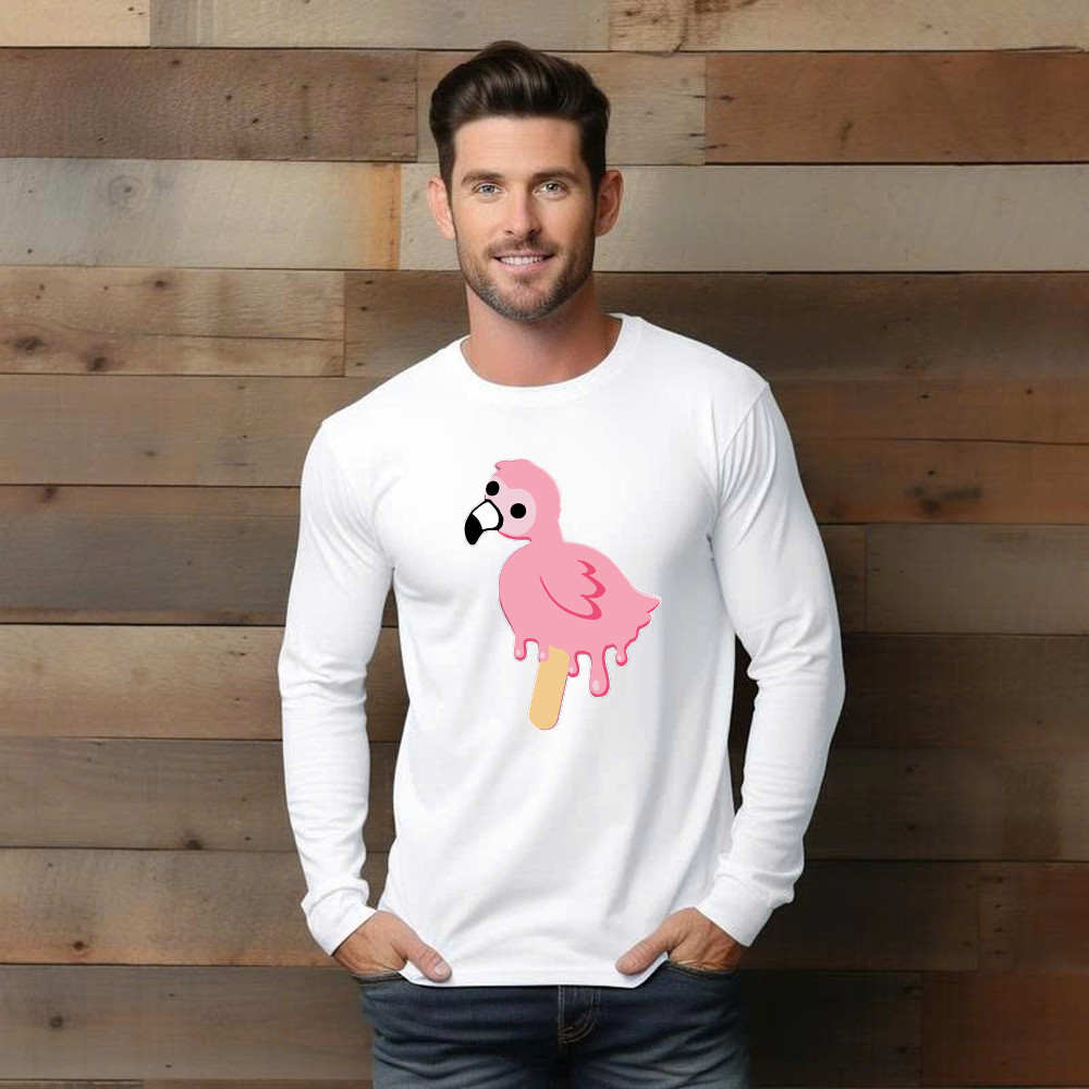 Flamingo Cream Shirt Cute Adorable Animal Long Sleeve Shirt Gift Ideas For Mother